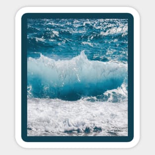 blue ocean waves Sticker